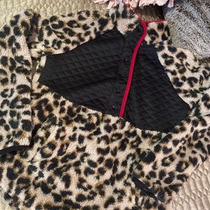 MAURICES Cheetah print 3/5 button up pullover sweater